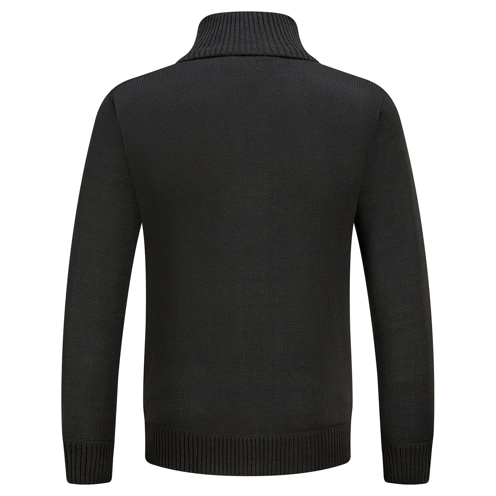KUDORO Cardigan Gilet Homme Pull Homme Cardigan en Tricot Chandail Homme Zippé Chaud Cardigan Épais avec Col Montant Tricot Décontractée Polaire Men Sweater Mode Vest