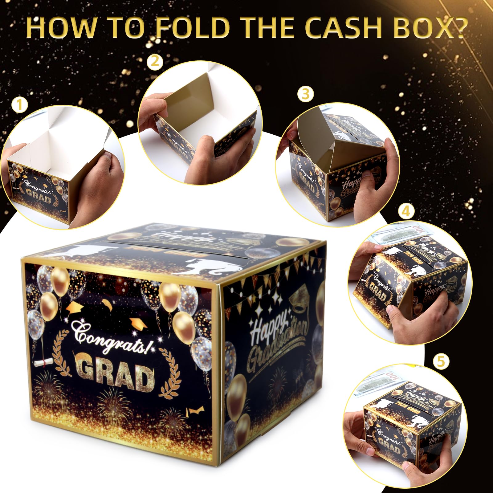 Snapklik.com : FEYKEY Surprise Graduation Money Box For Cash Gift Pull