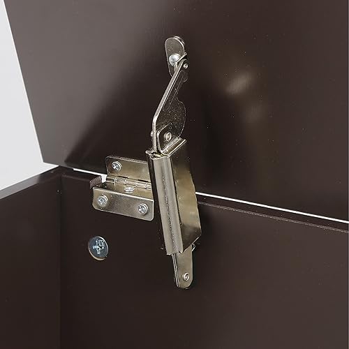 Miniatura 5 de HomGarden Moderno baúl de almacenamiento de madera, baúl de banco de 30 pulgadas con tapa superior abatible y 2 bisagras de seguridad, organizador