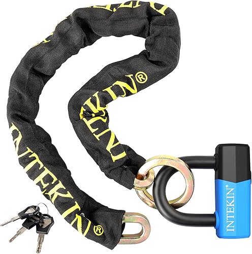 Candado de cadena para motocicleta de 3.6 pies, cerradura de bicicleta de 0.394 in0.42 pulgadas de grosor, cerradura de cadena de seguridad