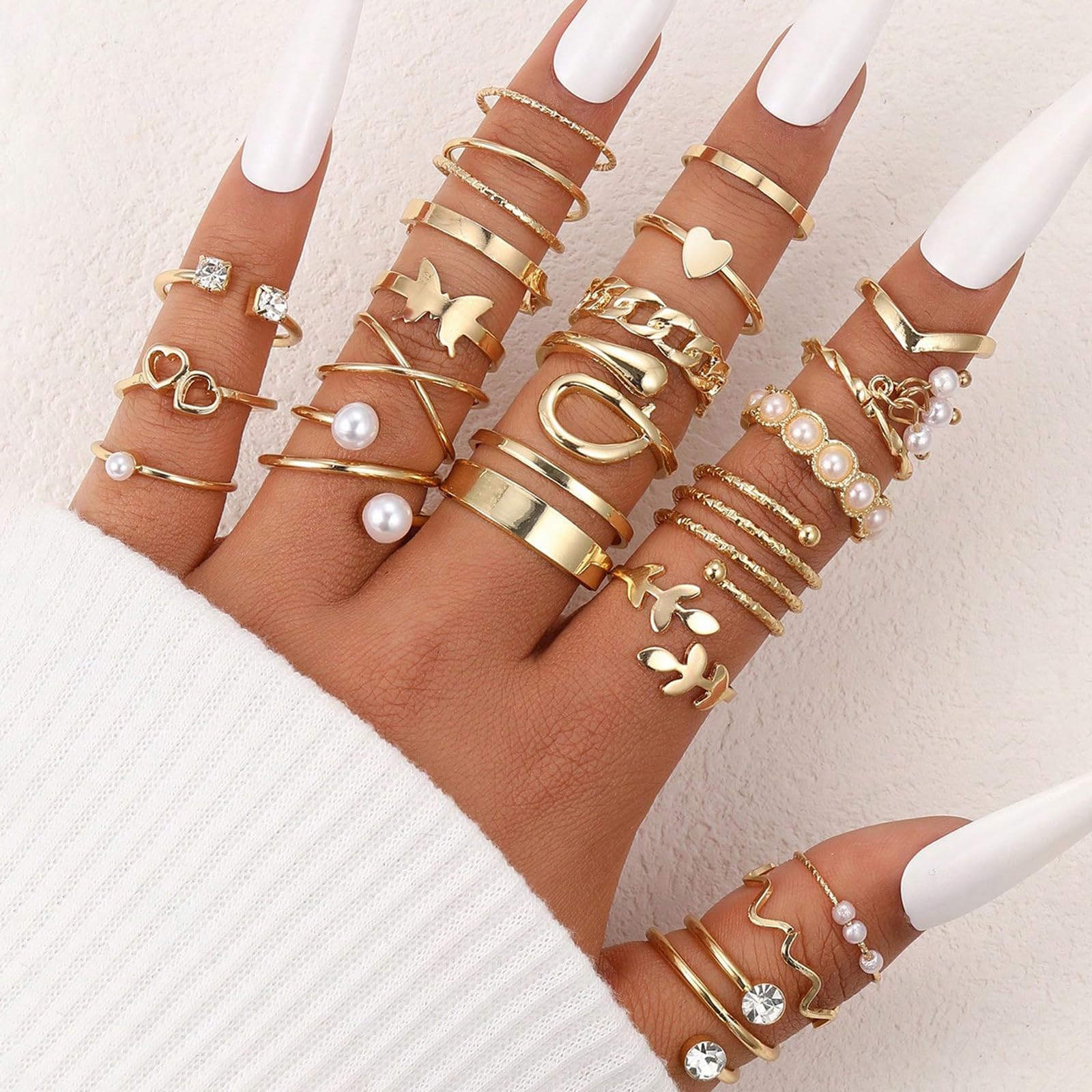 60 Pcs Parure Bijoux Femme Or, Bracelet Ensemble Bijoux Ensemble Bijoux, Boucle D'Oreille Bracelet Collier Perle Zircon Cubique CréOles Boucles D'Oreilles Pour Femme Fille Cadeau Bijoux