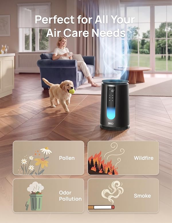 DREO Smart Air Purifiers for Bedroom Home, HEPA Sleep Mode, DREO 338S by DREO - Used condition - Image 9