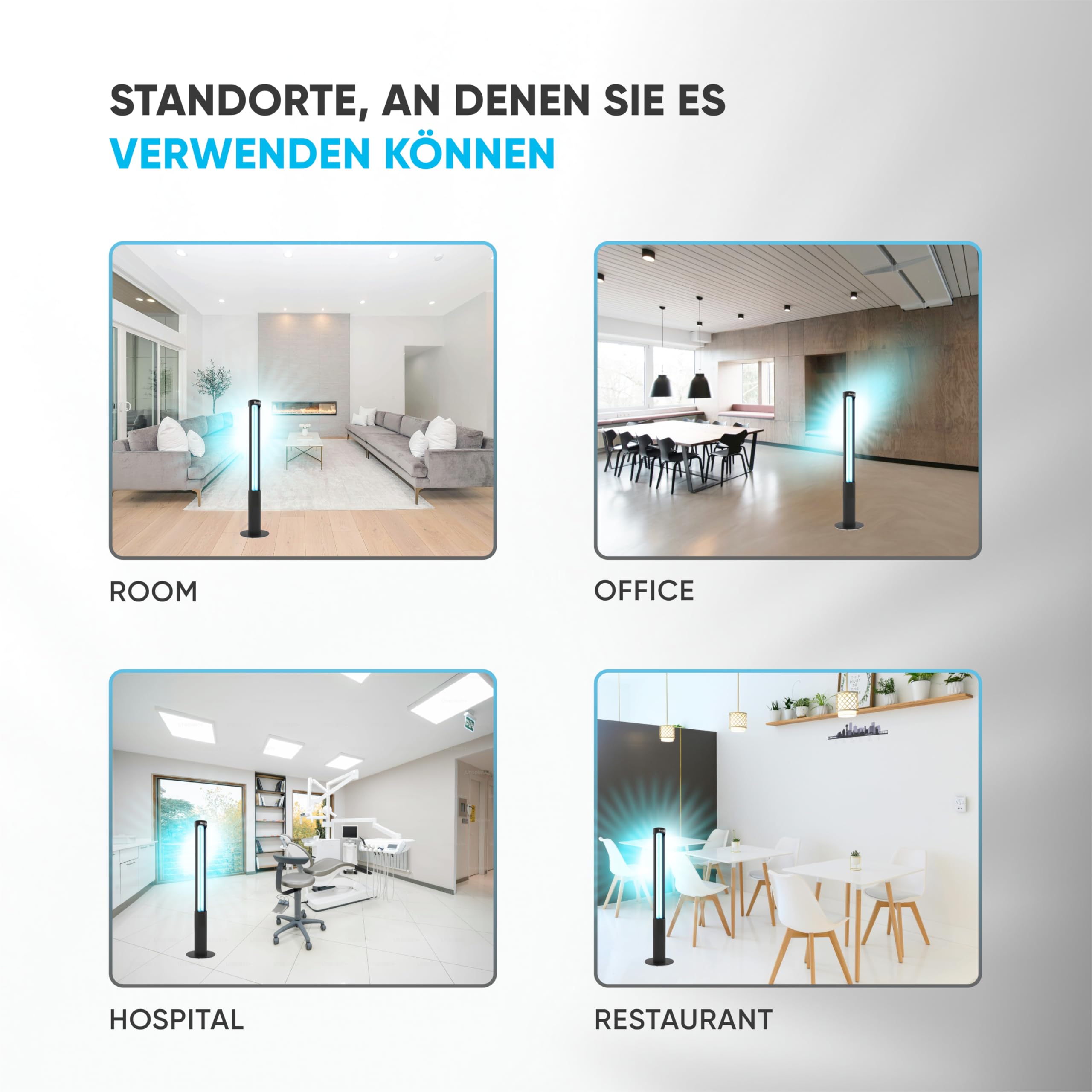Lampada UV Germicida 360° 25 ECO + RC-TIMER 25W Senza Ozono con Telecomando e Timer - Sterilizzatore UV a Luce Ultravioletta 254nm, Lampada al Quarzo 16.000h, Antivirus per Casa, Ufficio
