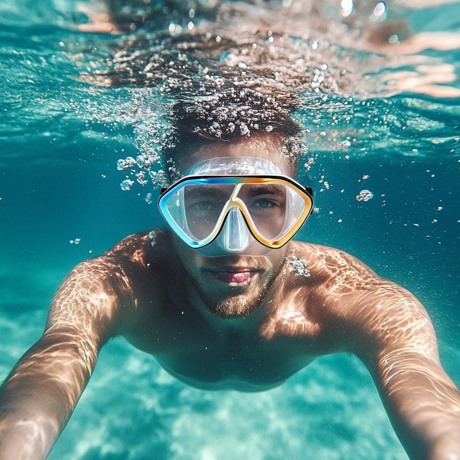 Scuba Diving Mask for Adults - Premium Anti-Fog Snorkeling Mask Comfortable & Leak-Proof Swim Goggles with Nose Cover for Scuba Diving, Snorkeling & Underwater Adventures - Image 6