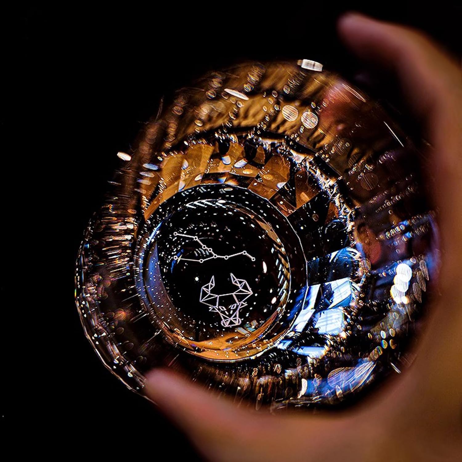 Edo Kiriko Crystal Whiskey Glass-220ml-Luxurious Hand Cut Old fashioned Constellation Style Drinking Whisky, Scotch, Cocktails, Vodka, Cognac, Liquor - Gift Idea for Home Bar (Aquarius) - Image 5