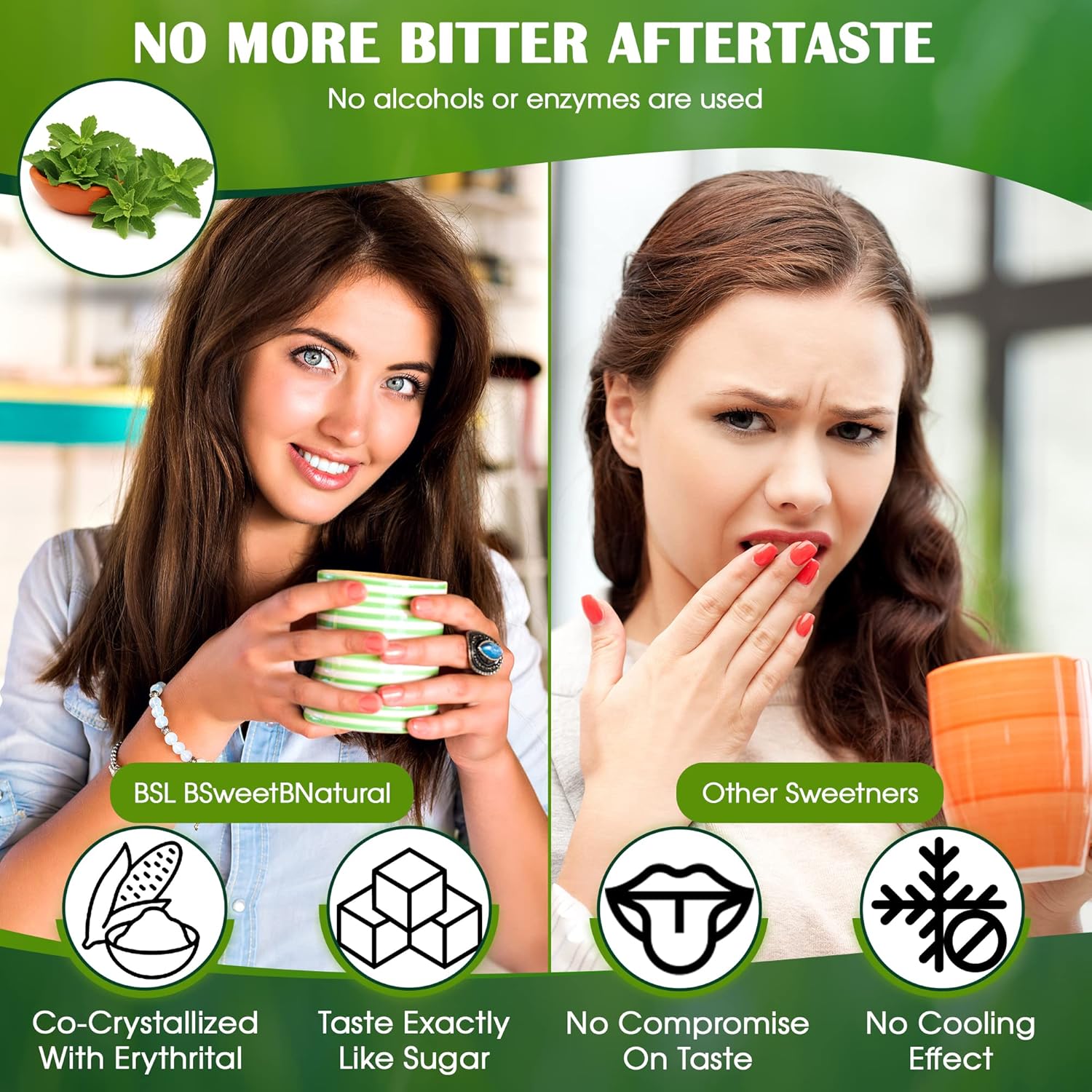 Stevia Powder 100% Pure, 2 Oz, No Artificial Sweetener. 2098 Servings | Stevia Green Leaf Extract | Zero Calorie & Keto Friendly (Pack of 1)