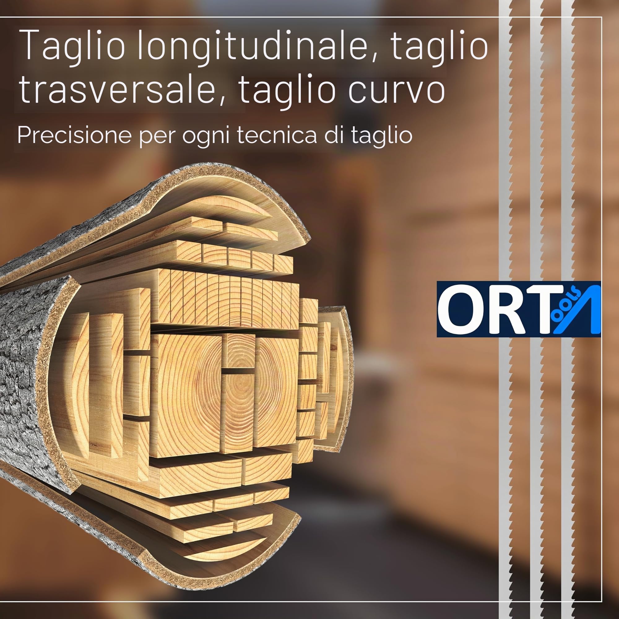 3 lame per sega a nastro per legno, 2320 mm, per Einhell TC-SB 305 U (2320 x 20 x 0,60 x 6)