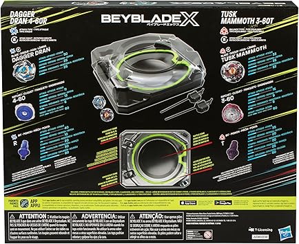 Beyblade X Xtreme Battle Set with Beystadium Arena Featuring X-Celerator Rail, 2 Right-Spinning Top Toys, 2 Launchers, Toys for Boys and Girls, 8+