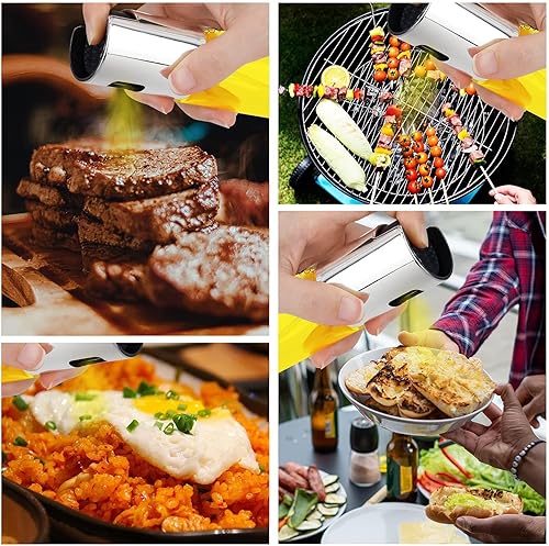 Miniatura 5 de Pulverizador de aceite para cocinar, paquete de 2 rociadores de aceite de oliva, botella rociadora para cocina, 3.4 fl oz de vidrio, rociador de