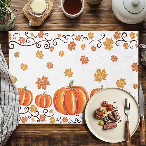 Vista 740 de Juego de 6 manteles individuales rojos para el día de San Valentín, diseño de corazón de San Valentín, resistentes al calor, lavables, manteles