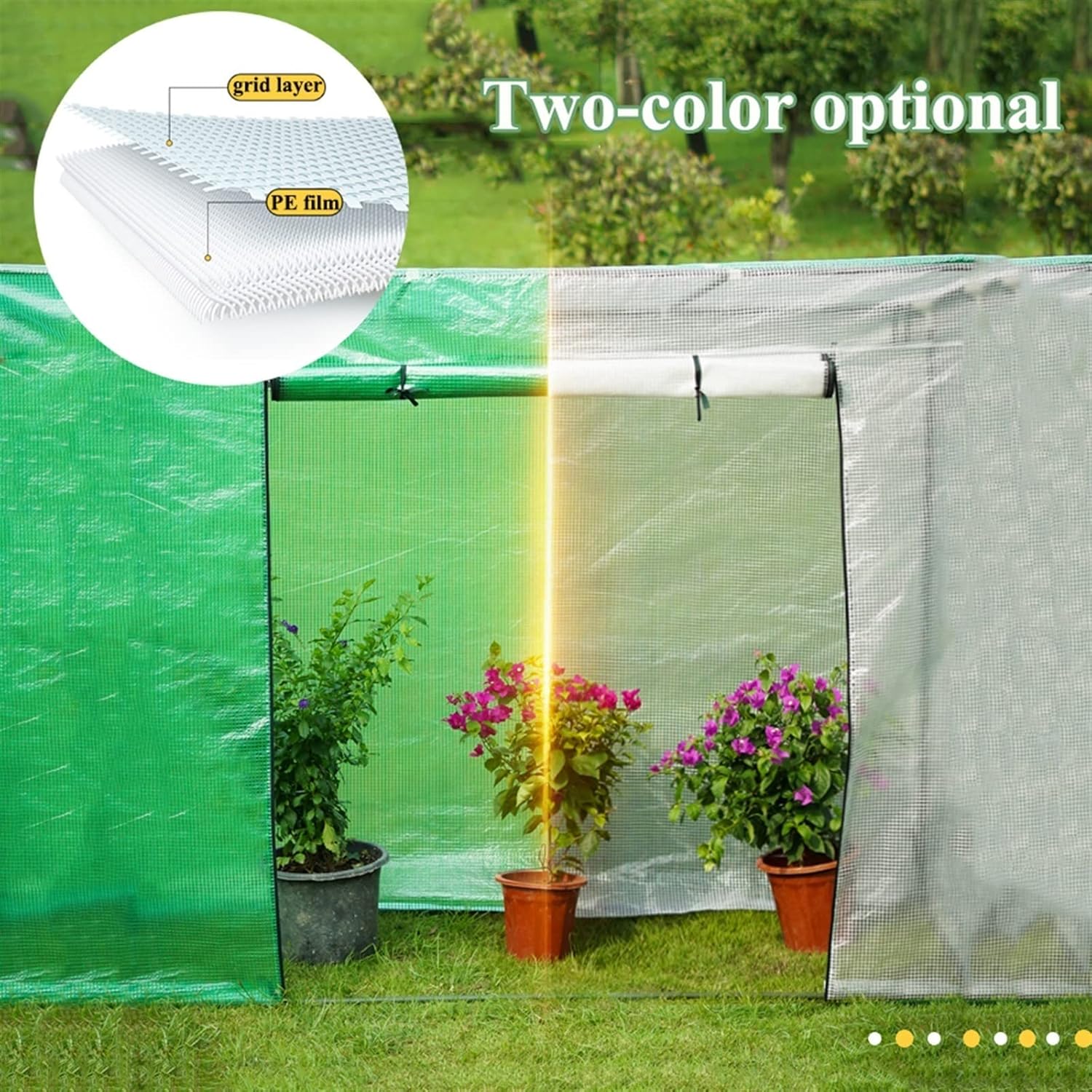 Indoor Outdoor Plant Gardening GreenHouse, Waterproof UV Protected,with Durable PE Cover, Grow Seeds & Seedlings That Need Frost Protection ( Color : Green )