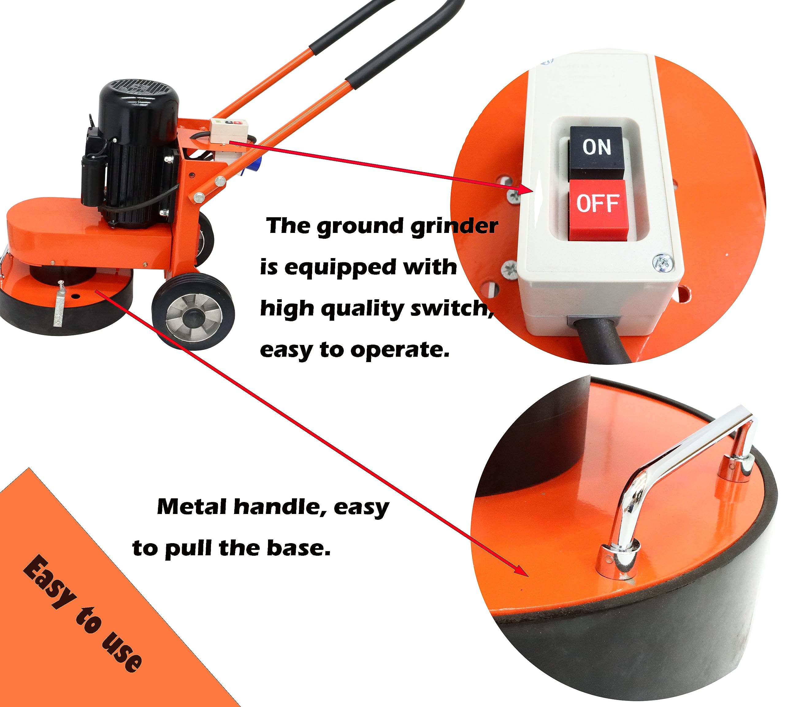 BREVELTION Cement Ground Grinder for Grinding Concrete