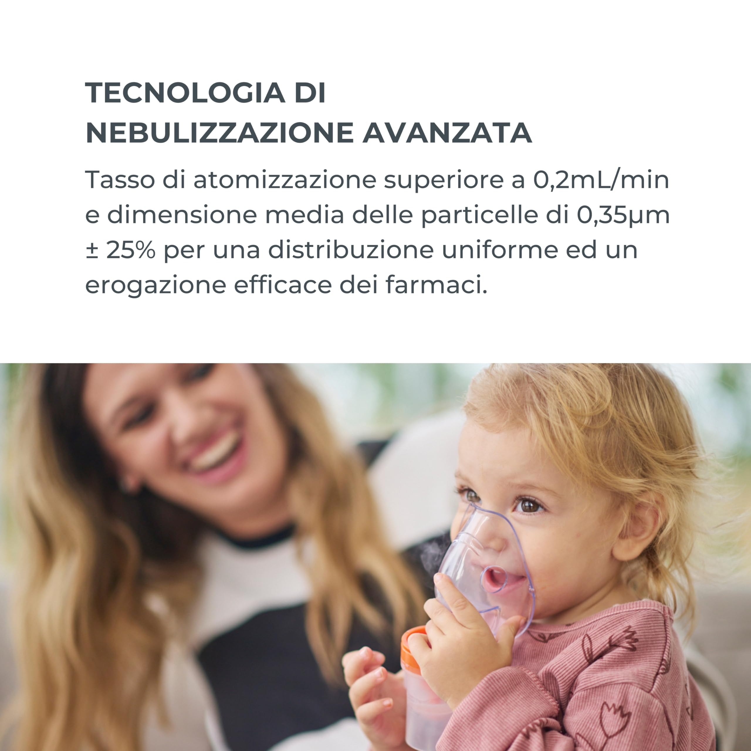 Nuvita 5030 Aerosol a Pistone Portatile con Batteria Ricaricabile – Efficiente, Silenzioso e Conveniente per Casa e Viaggi