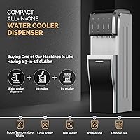 Vista 2 de ICEPURE 5 in 1 Water Dispenser with Ice Maker for 5 Gallon Bottle, Built-in Bullet & CrushedChewable Ice Machine Hot Cold Water Cooler, Bottom