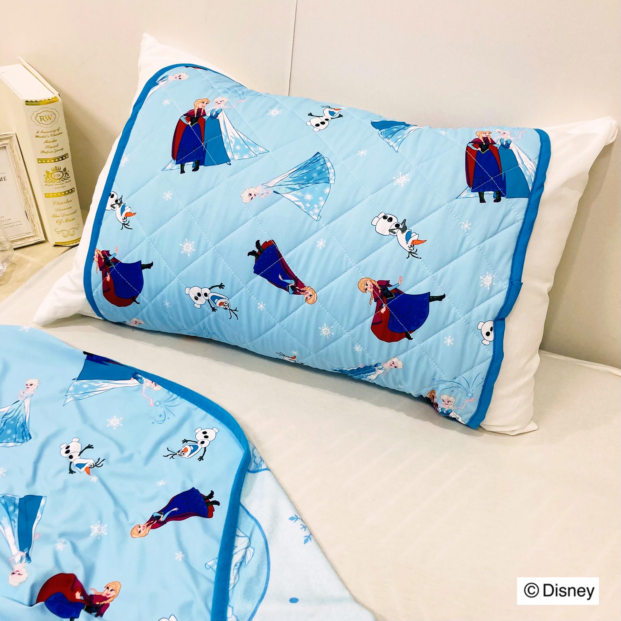 アナ雪 枕カバー 冷感ケット 敷きパッド 接触冷感 Amazon｜MORIPiLO ディズニー 枕カバー 冷感パッド (アナと雪の女王