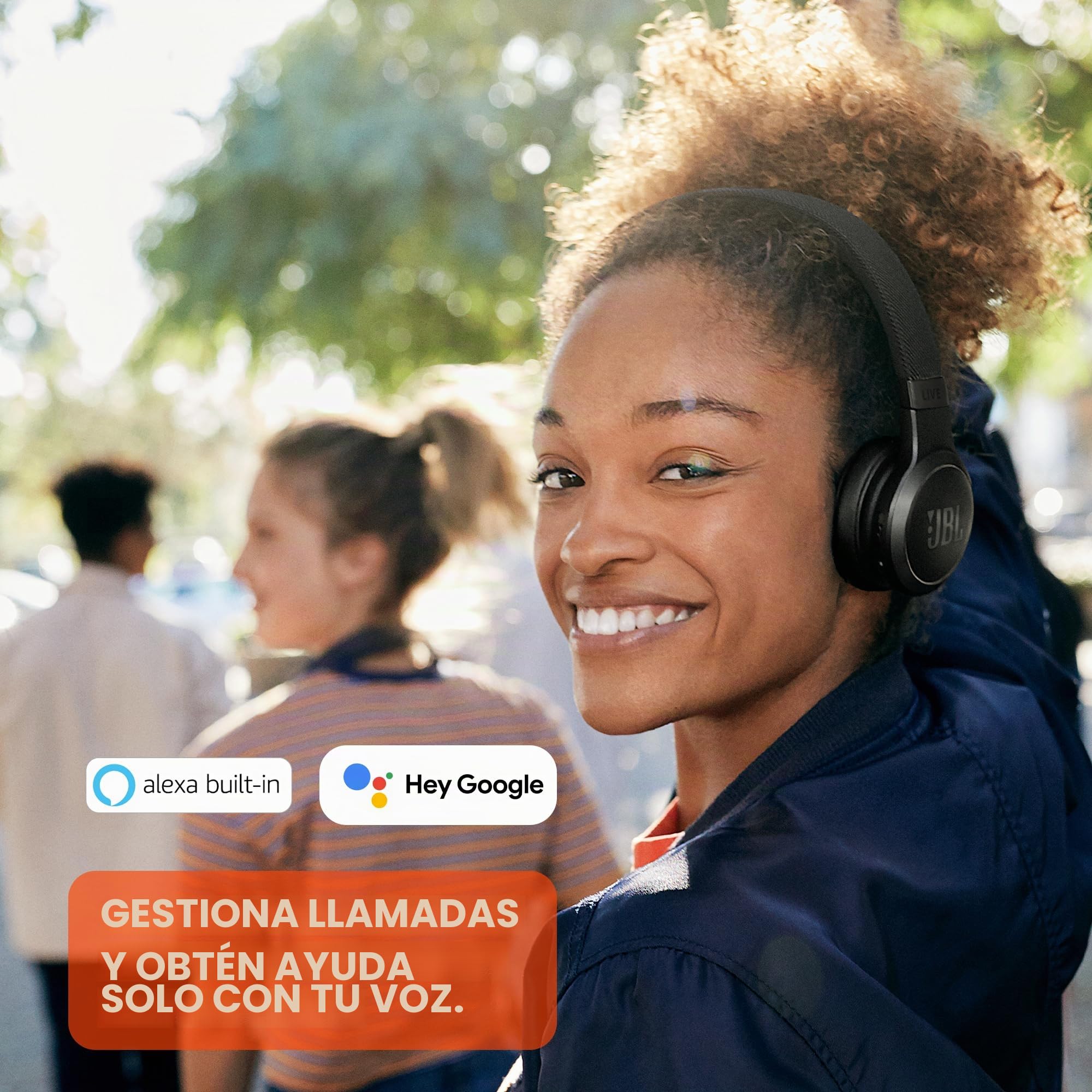 JBL Live 460NC - Auriculares inalámbricos con cancelación de Ruido con batería de Larga duración y Control de Asistente de Voz, Color Negro