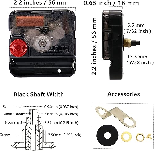 Miniatura 2 de Youngtown 12888 - Movimiento de repuesto para reparación de relojes (0.571in, longitud del eje 0.276in, longitud de la rosca)