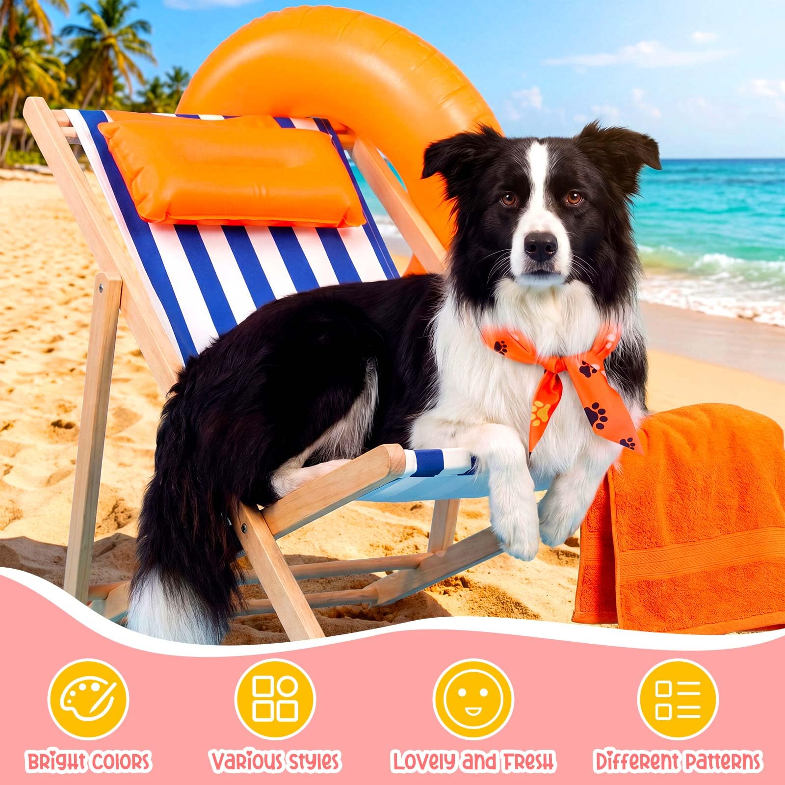Sanwuta Lot de 180 bandanas en vrac en forme de patte de chien réglables et lavables pour animal domestique - Écharpe triangulaire pour l'été - Accessoires de costume et décorations