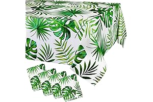 Hawaii Palm Leaves Tablecloths for Hawaiian Party Decoration
