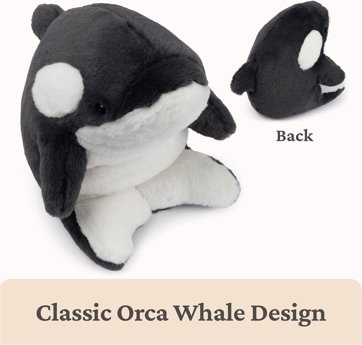 GUND Flynn Orca Whale Plush, Premium Whale Stuffed Animal for Ages 1 and Up, Black/White, 10”