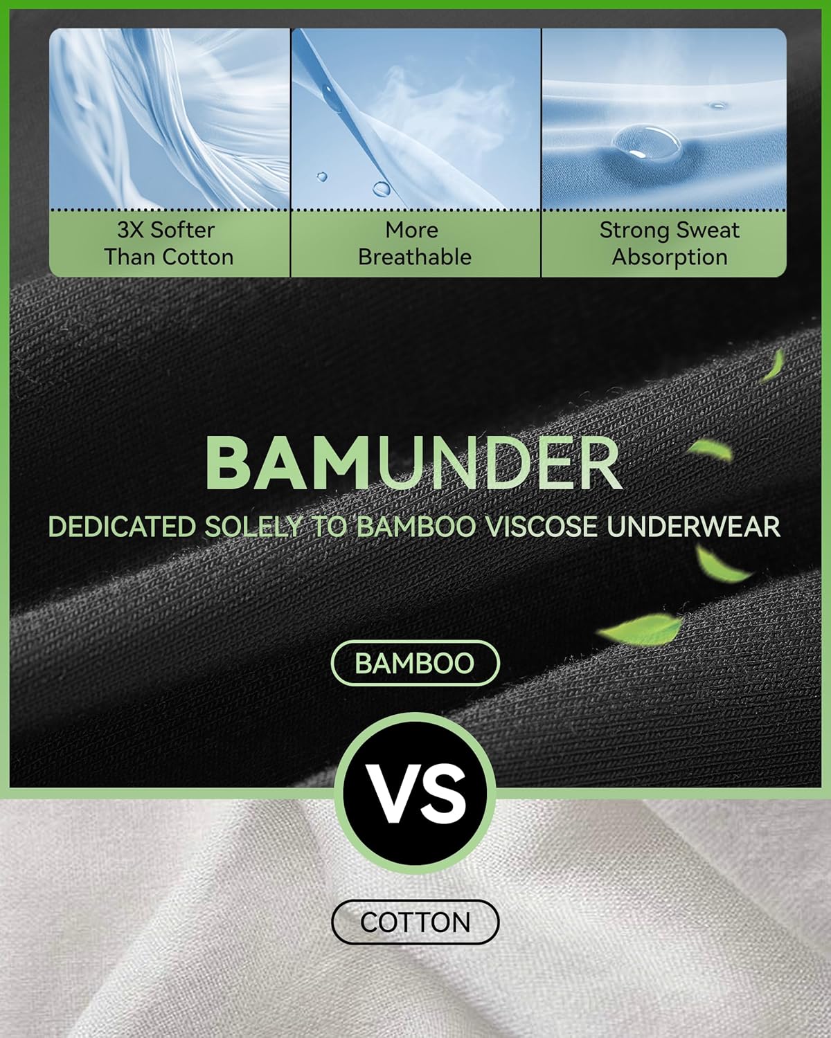 Men's Bamboo Viscose Underwear Boxer Briefs 7 Pack - Breathable Comfort Fit with 3D U-Shaped Pouch & No Ride-Up Legs - Image 3