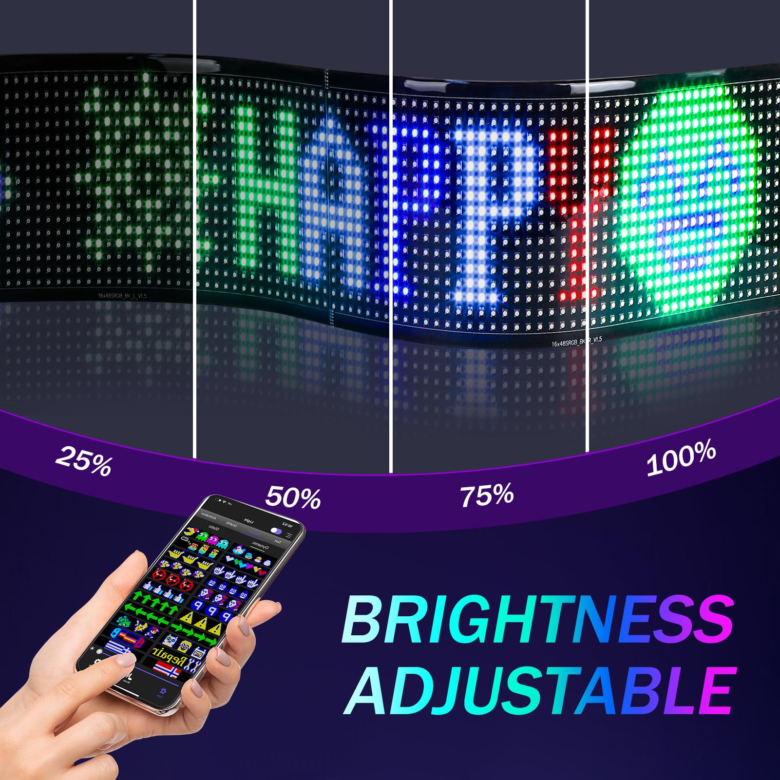 Snapklik.com : ITEFDTUTNE Programmable Led Sign,Scrolling Bright ...