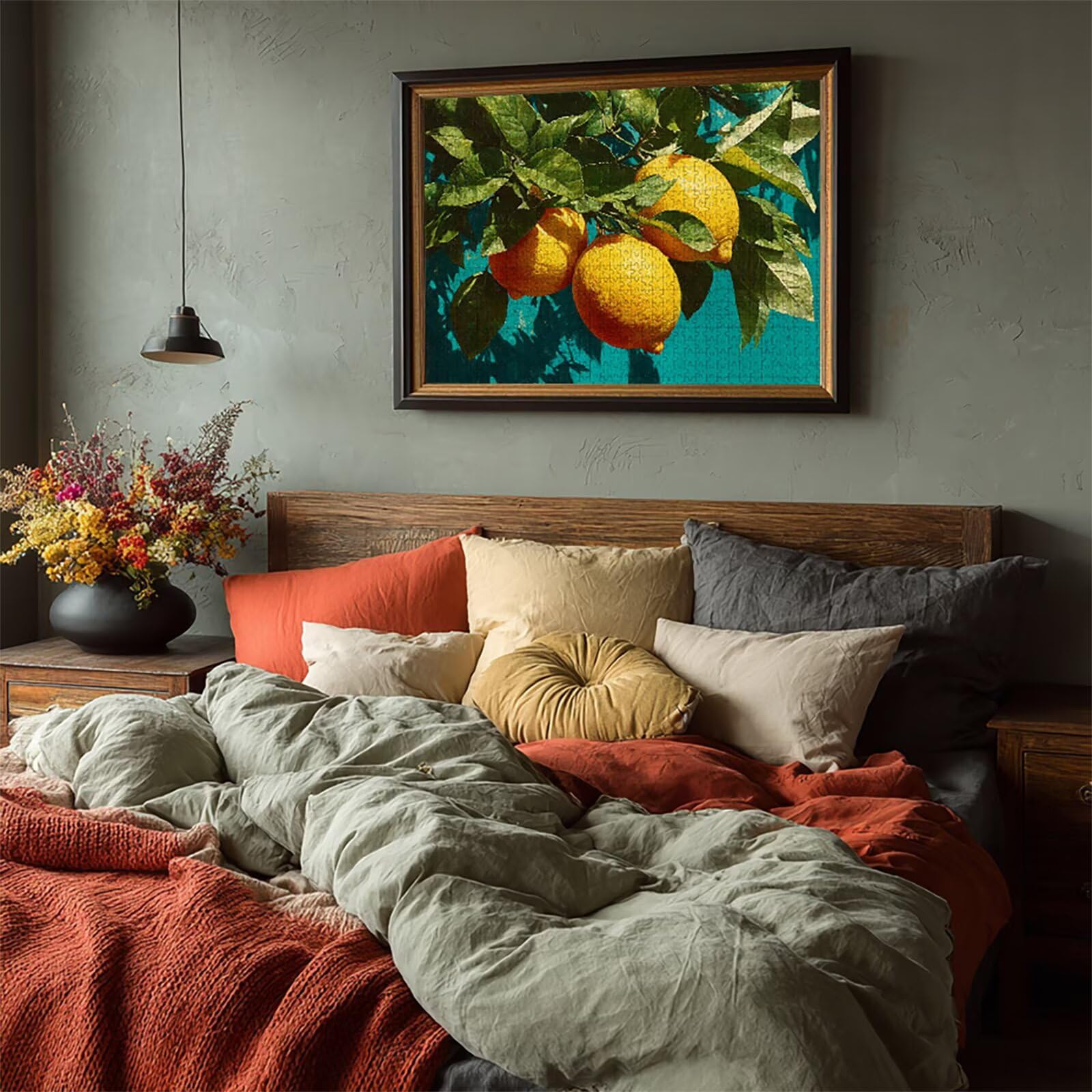 Niebieski Puzzle 5000 sztuk dla dorosłych, drewniane puzzle z pudełkiem 156x105cm, puzzle dla dorosłych o wysokiej trudności, gra logiczna, kreatywna rozrywka, letnie prezenty, (roślina) 0-1993