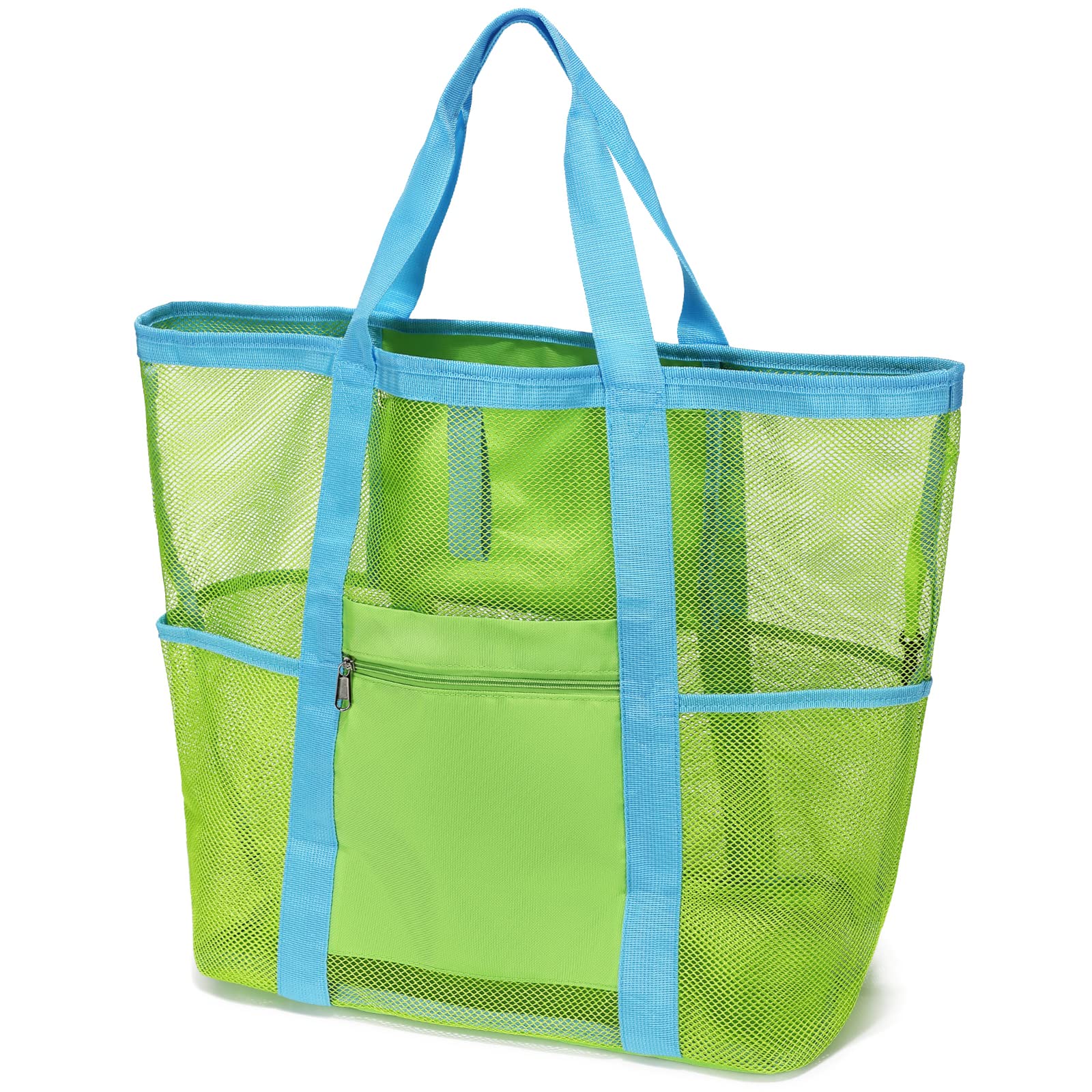 F-colorMesh Beach Bag Family - Large Tote Bag for Cruise Pool Toys Beach Vacation Essentials