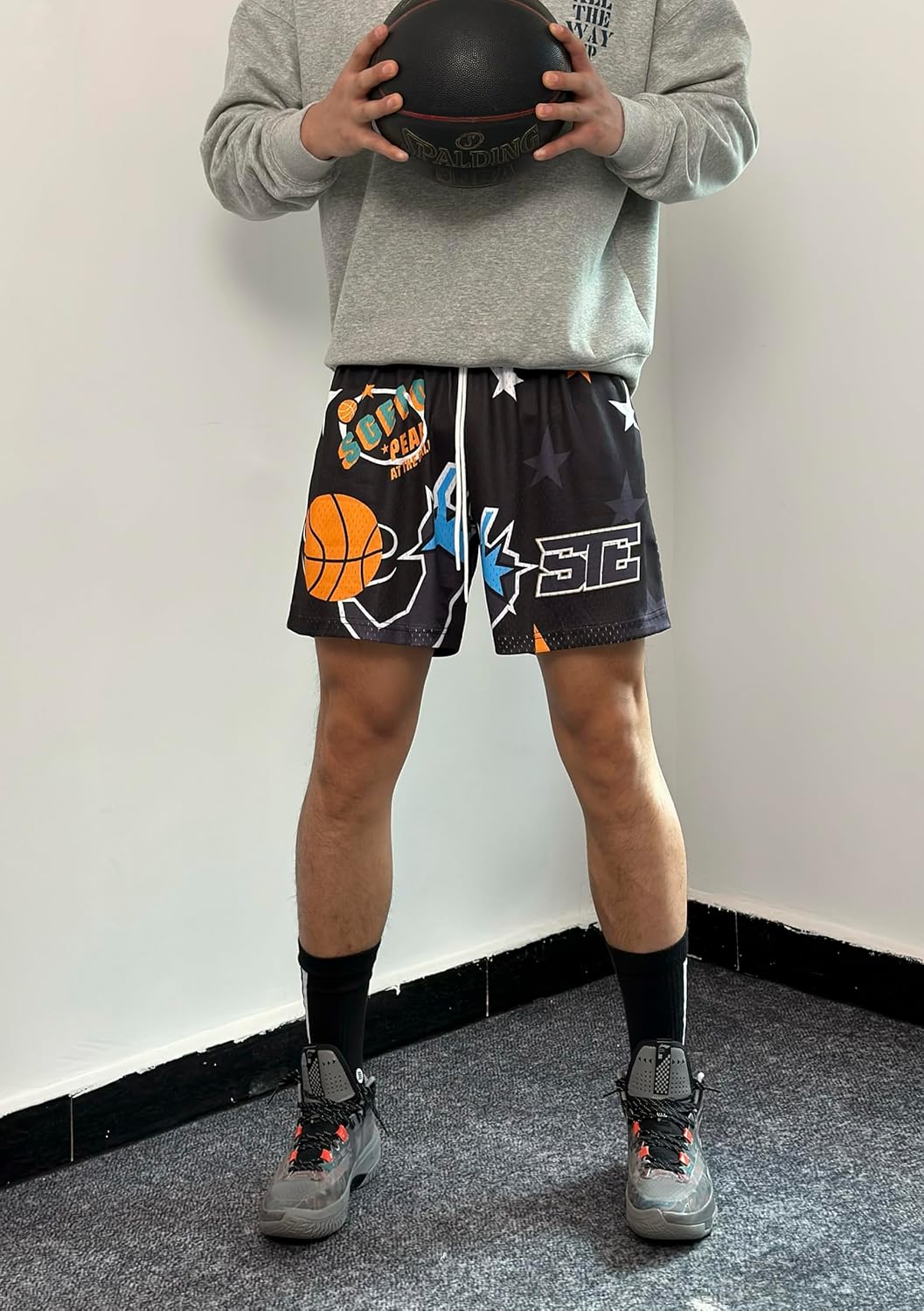 DIOTSR Mens Graphic Basketball Shorts Drawstring Running Workout Shorts Summer Cool Casual Shorts - Image 3