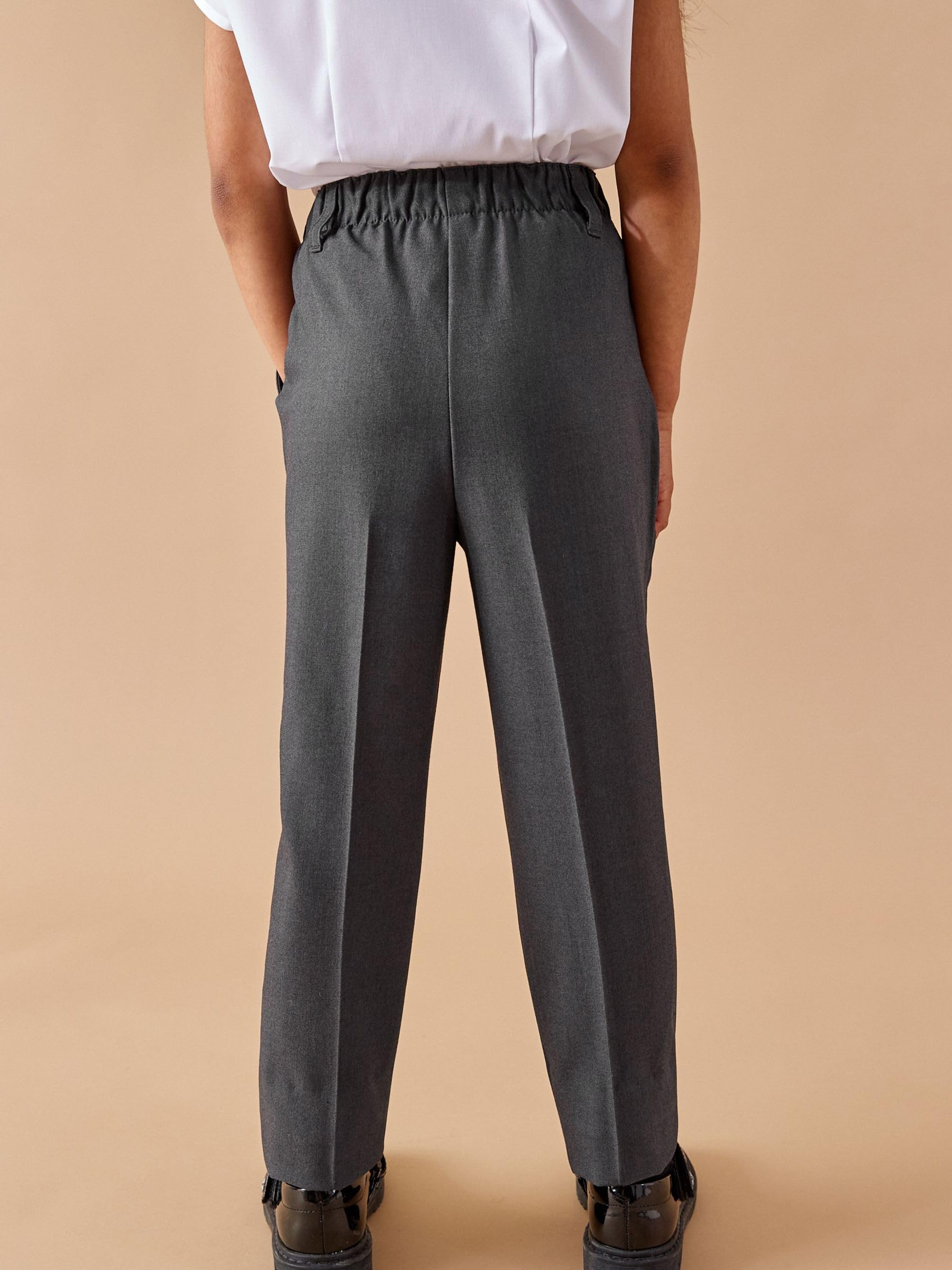 NEXT Niñas Pantalones Escolares sin Cierres con Parte Delantera Lisa