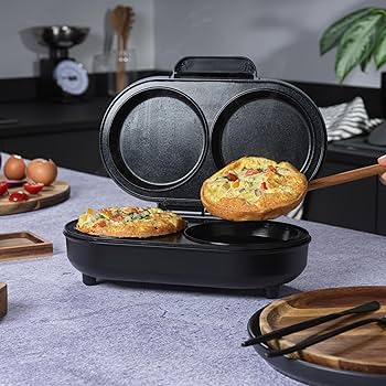 GEEPAS Dual Omelette Maker XL | Non-Stick Deep Fill Cooking | FindTheDeal