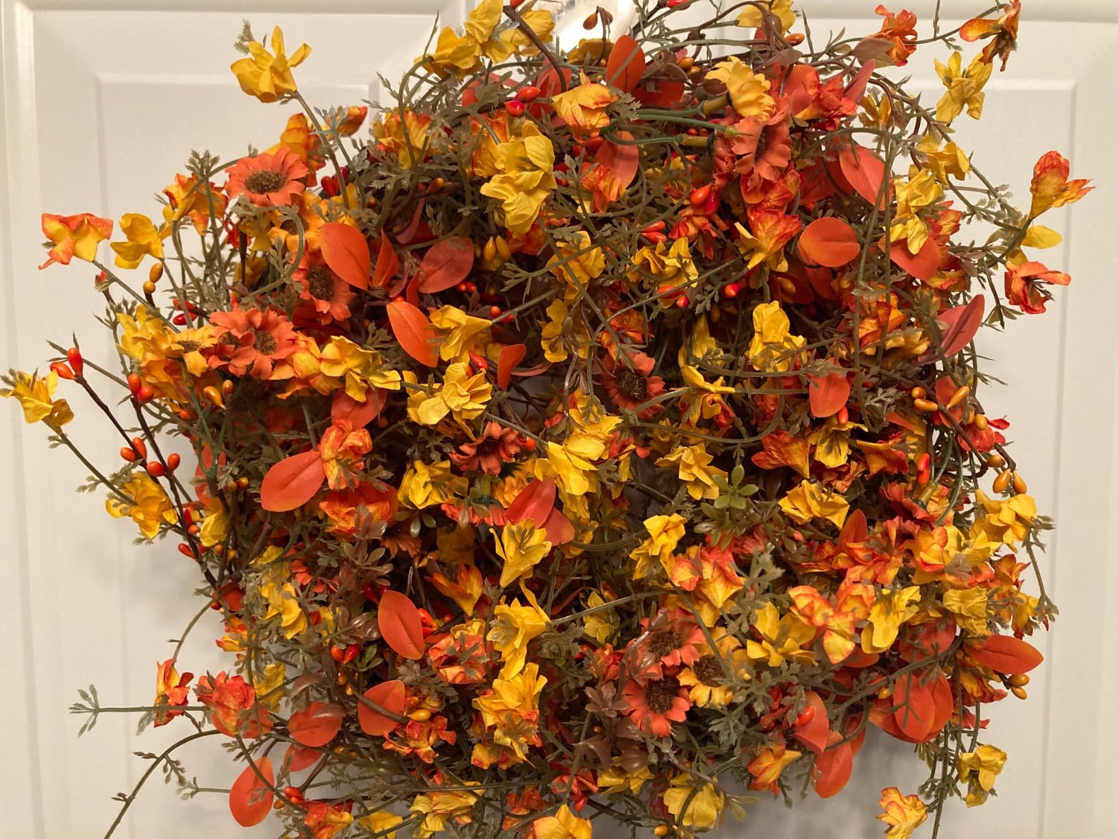 $7/mo - Finance J'FLORU Artificial Fall Wreath,22 Inch Fall Wreaths for ...