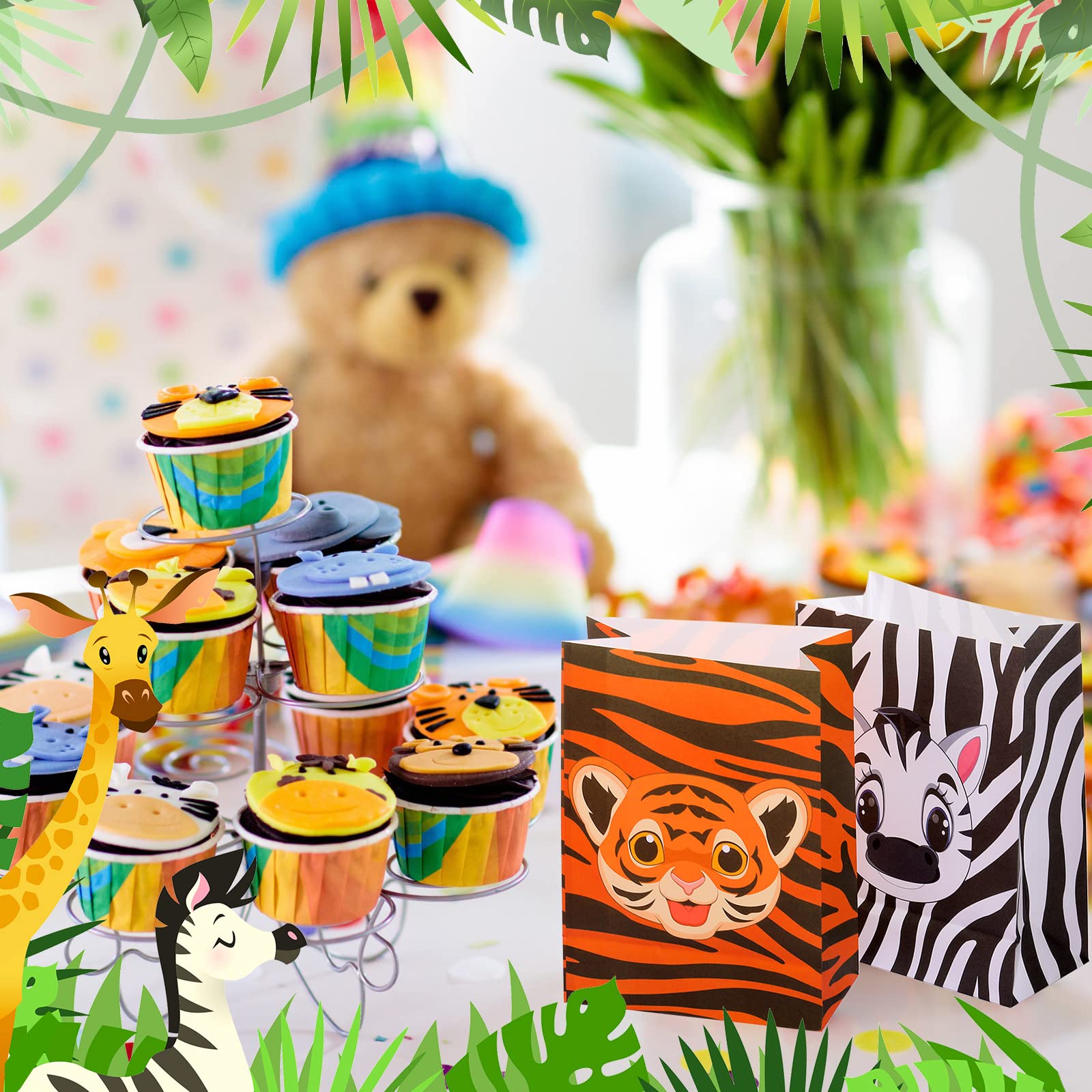 Party Favours TaoBary 40 Pack Jungle Safari Animals Party Favor Boxes ...