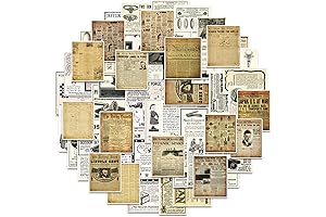 Inspire Art: Vintage Newspaper Stickers for Creative Projects