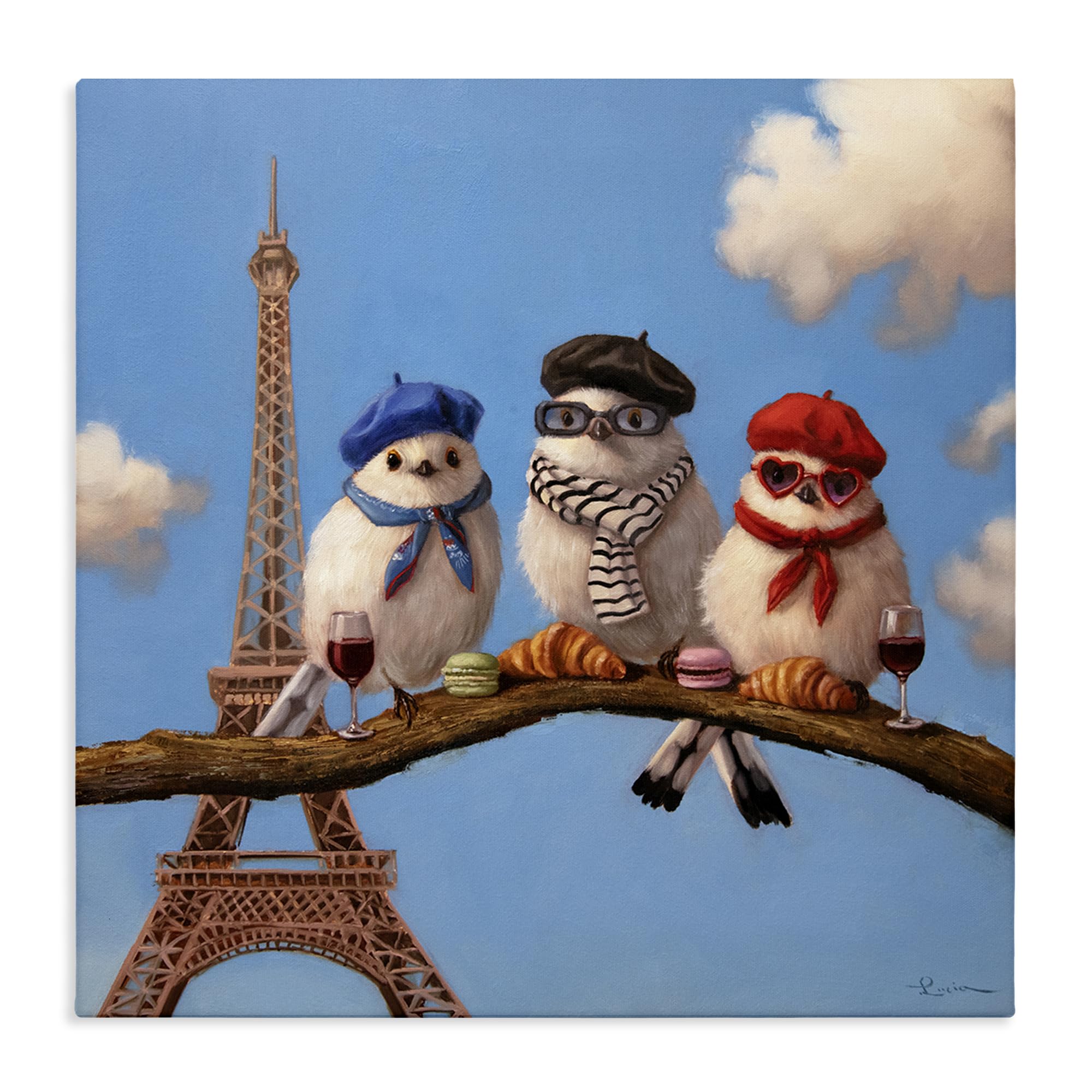 Stupell Industries Unframed 'Parisian Chic Birds In Paris'| Canvas Art