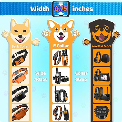 Miniatura 2 de Correa de repuesto para collar de choque, collar de perro con hebilla de nailon de 34 pulgadas, collar de liberación rápida para perros