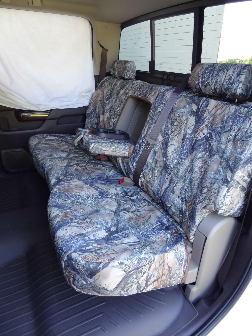 Durafit Seat Covers, CH41 MC2 Camo Endura for 2014-2020 Chevy Silverado Front and Back Seat Set. Front 40/20/40 Split Bench and Rear 60/40 Split Bench with fold Down armrest with Cup Holders