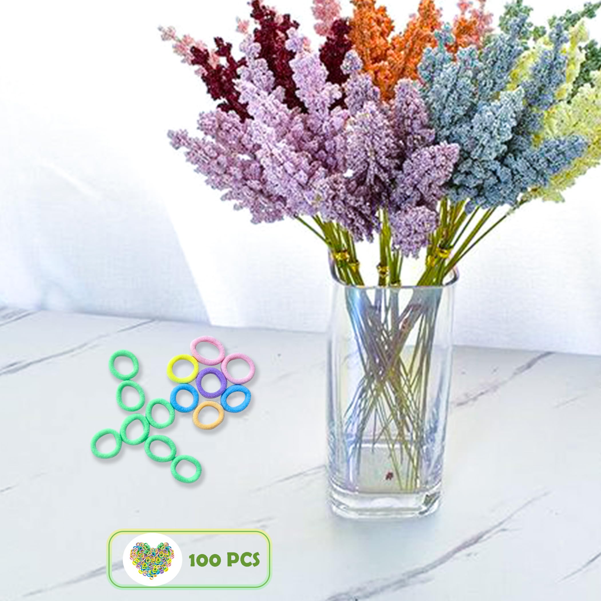 150 Haargummis Für Dickes Haar – 2 Cm Durchmesser, Regenbogenfarben, Hohe Elastizität, Für Kinder & Erwachsene