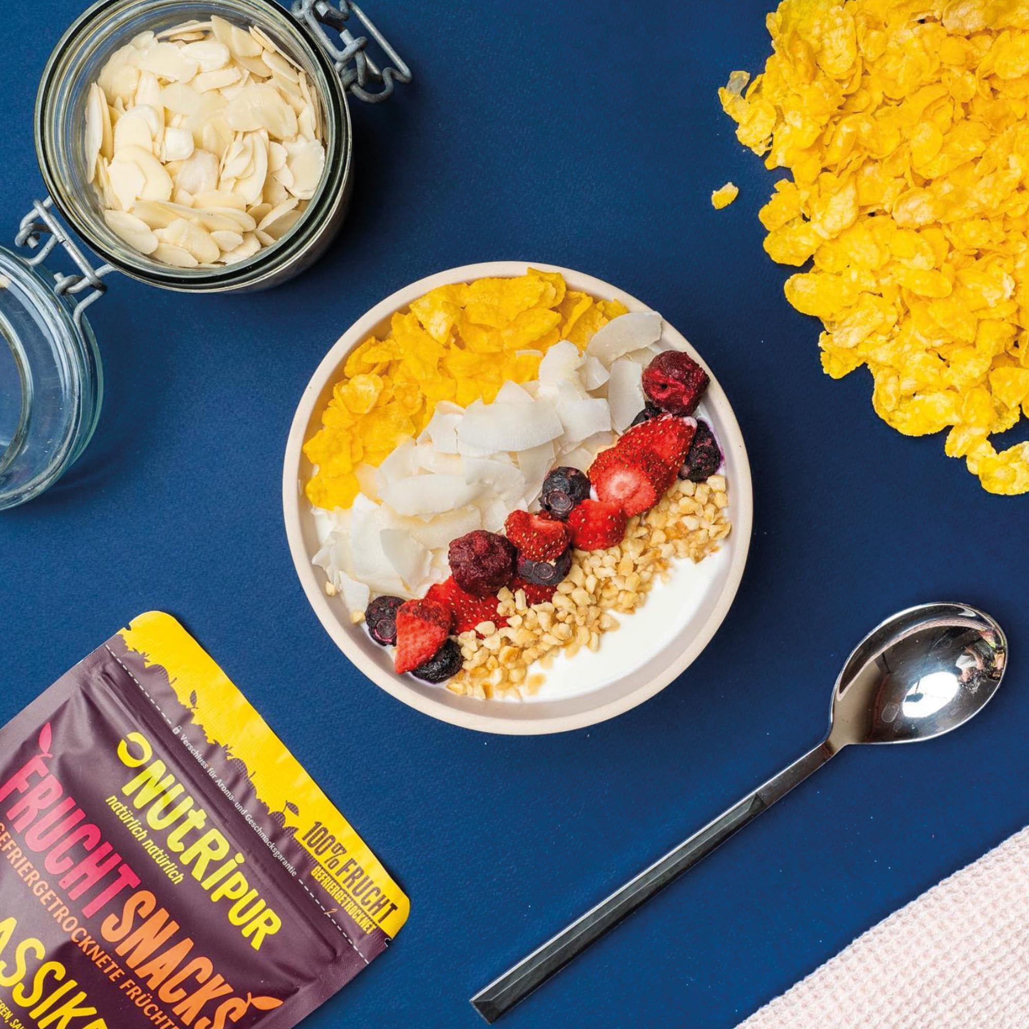 Juego de degustación de frutas secas sin azúcar, para cereales, avenas, aperitivos de frutas, sabor completo, 225 g de NutriPur