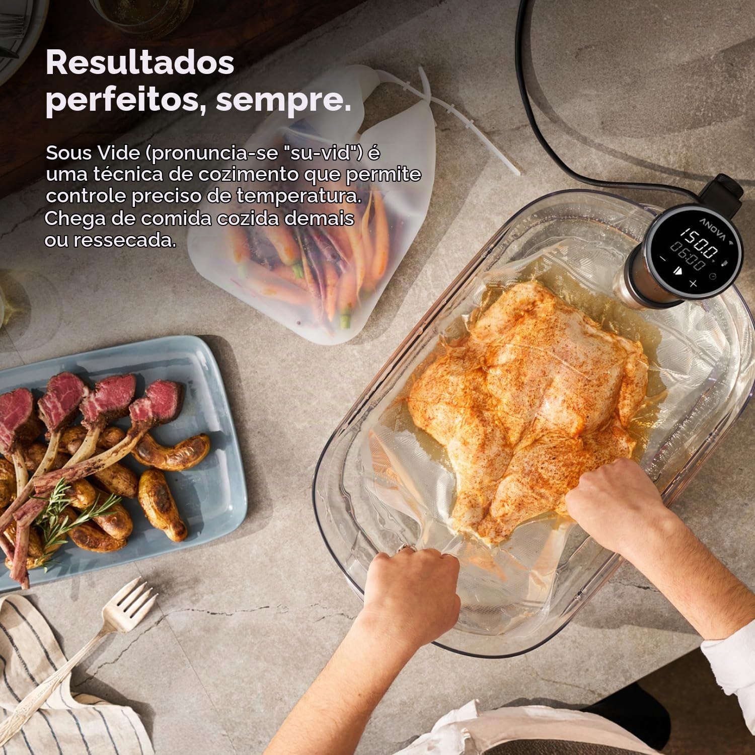 Anova Culinary Panela de precisão Sous Vide 3.0 (WiFi), 1100 Watts