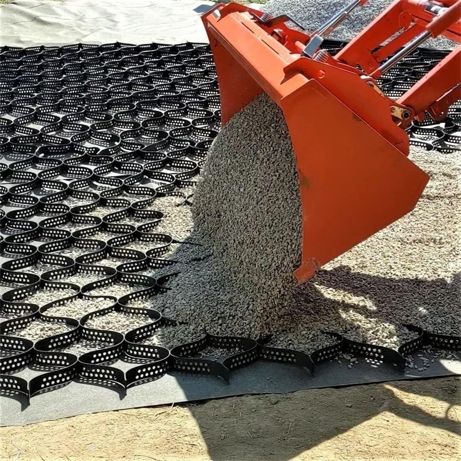 Generisch Hochleistungs-Kiesgitter 2/4 Zoll, ausziehbares Wabengitter für Einfahrten, 3 Fuß bis 30 Fuß, für Terrassen und Schuppen (H-5 cm/2 Zoll, 1 x 7 m)