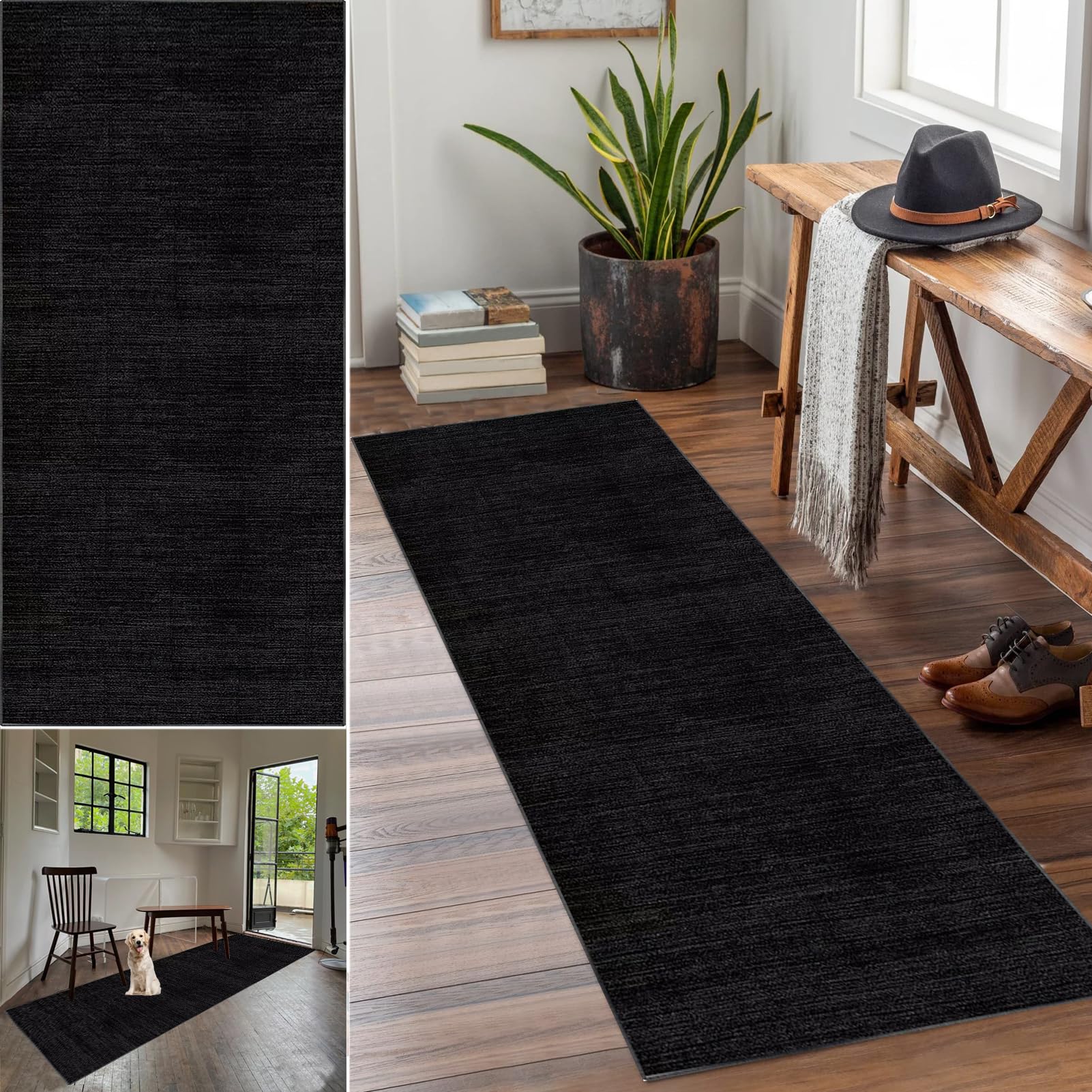 Tapis de couloir antidérapant fini les glissades paillasson lavable pour entrée