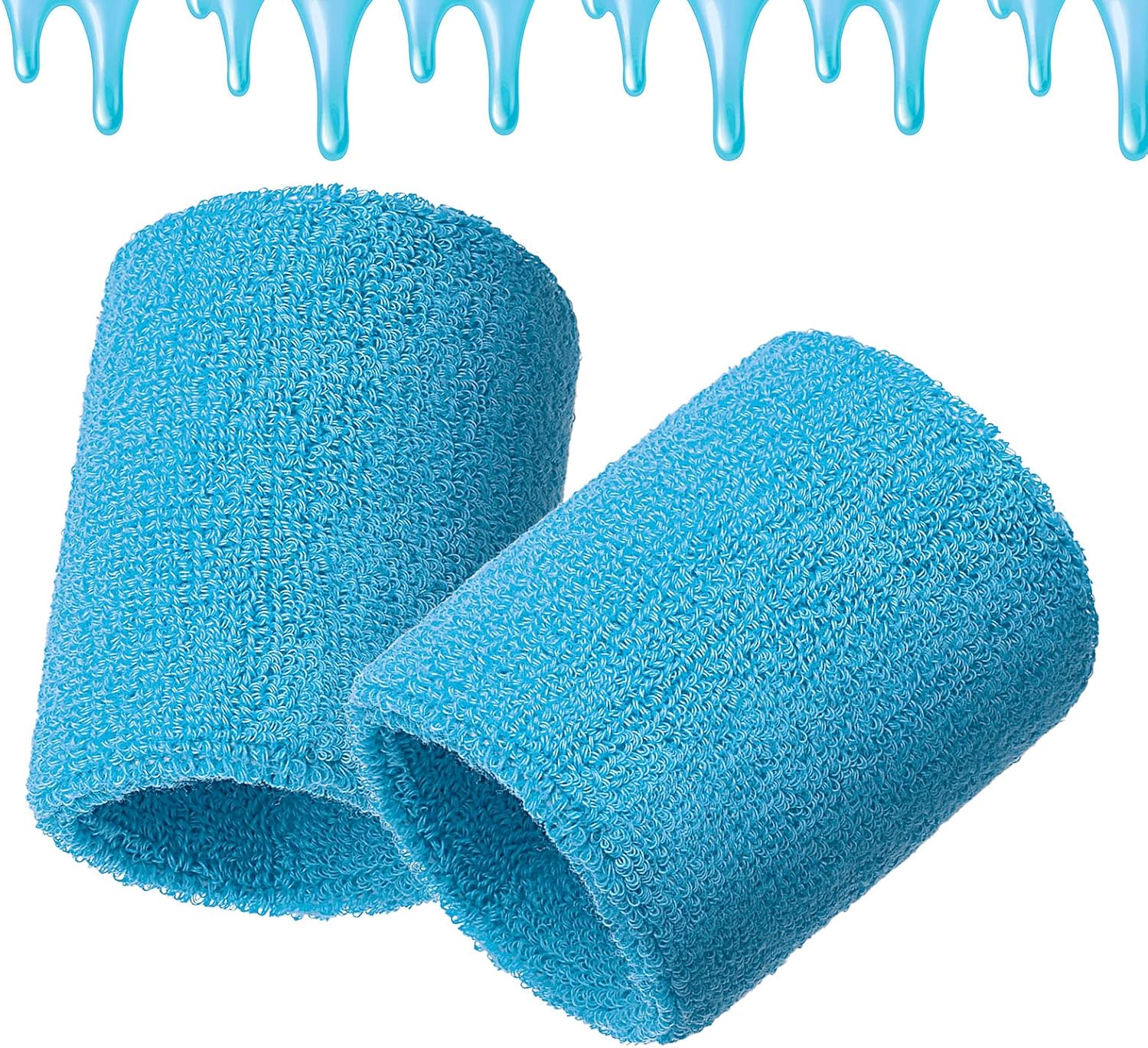 Bememo 12 Pack Wristbands Sweatband for Women Men, Neon Colored Sport Wrist Bands, Tennis Football Basketball Sweatbands, Moisture Wicking Arm Bands for Working Out - Image 6