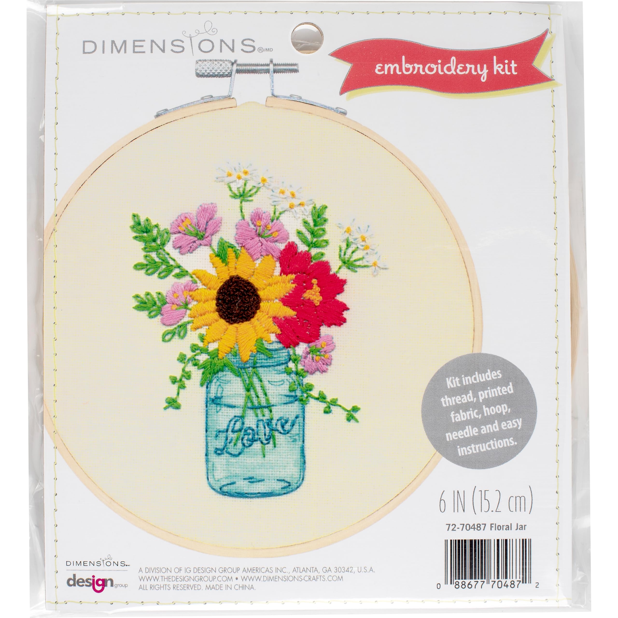 Kit De Broderie Crewel Vintage Dimensions 1206 - Enfants Grandissent - NOS USA