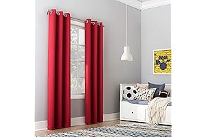 Sun Zero Riley Red Bedroom Curtains