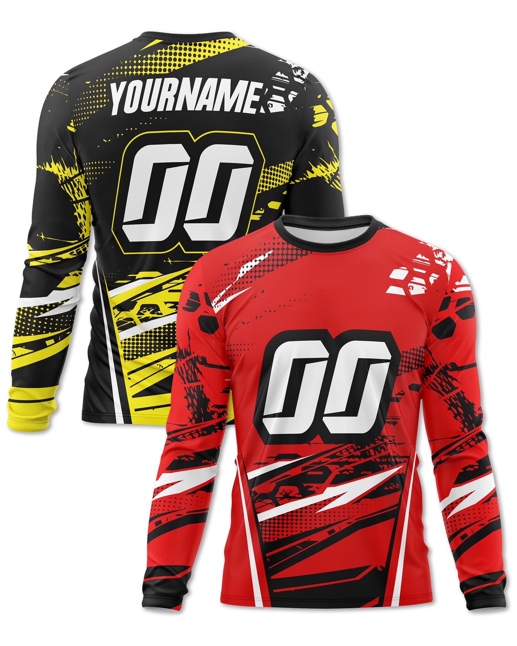 Command Custom Personalized Racing Jersey for Adult, Youth, and Toddler, Long Sleeve | Motocross Shirt | ATV | BMX, MX, Name, Number