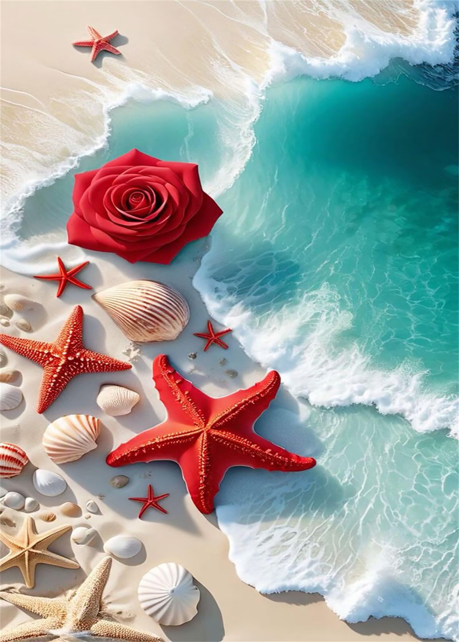 Puzzle Adulte 1500 Pièces Étoile Mer Fleurie 87 x 57 cm Puzzles pour Adultes Jeu éducatif Puzzle Impossible Puzzles 1500 Pièces Adultes