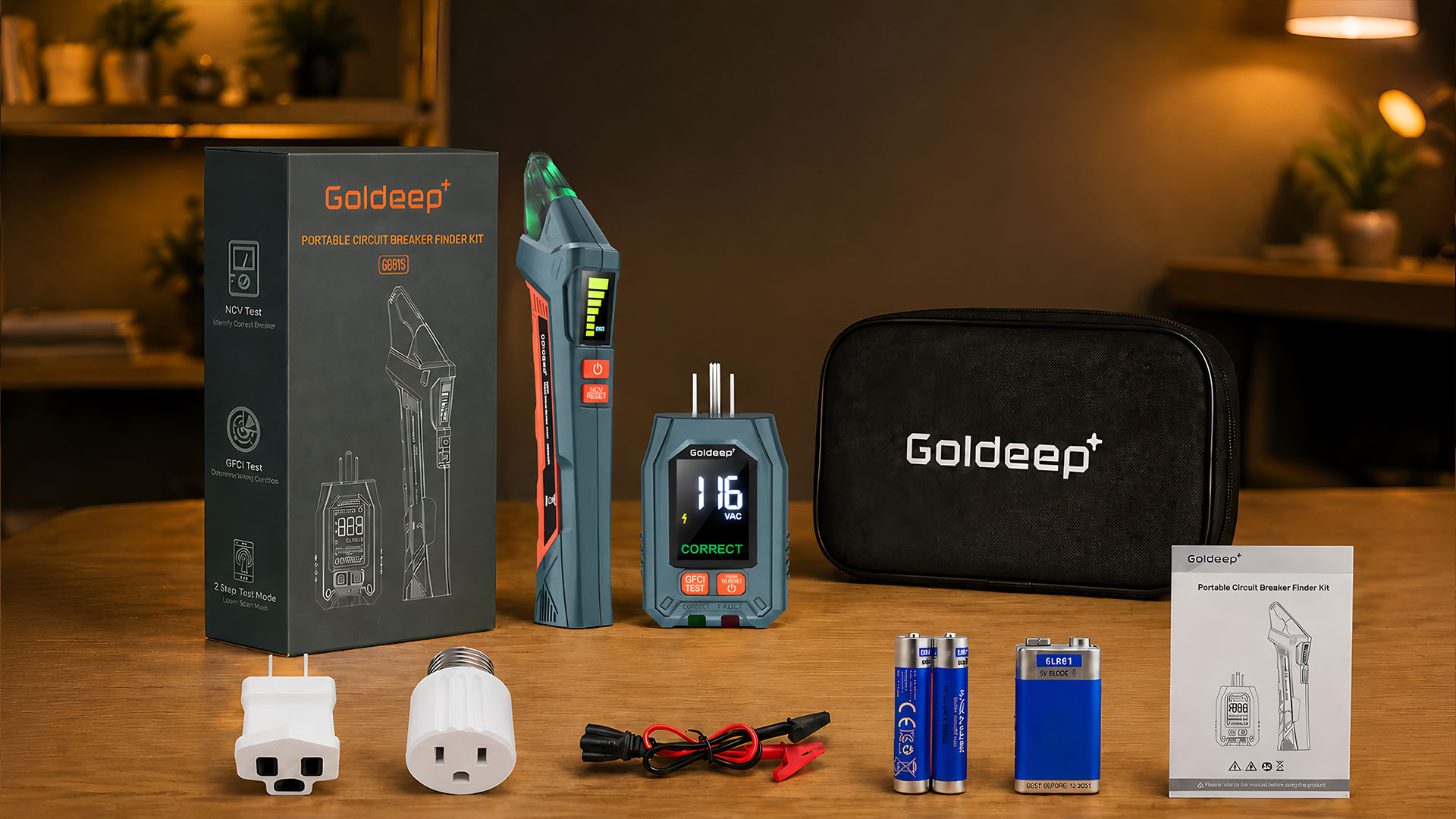 Image of Goldeep CBF05 Circuit Breaker Finder with GFCI Tester-Lemon Yellow