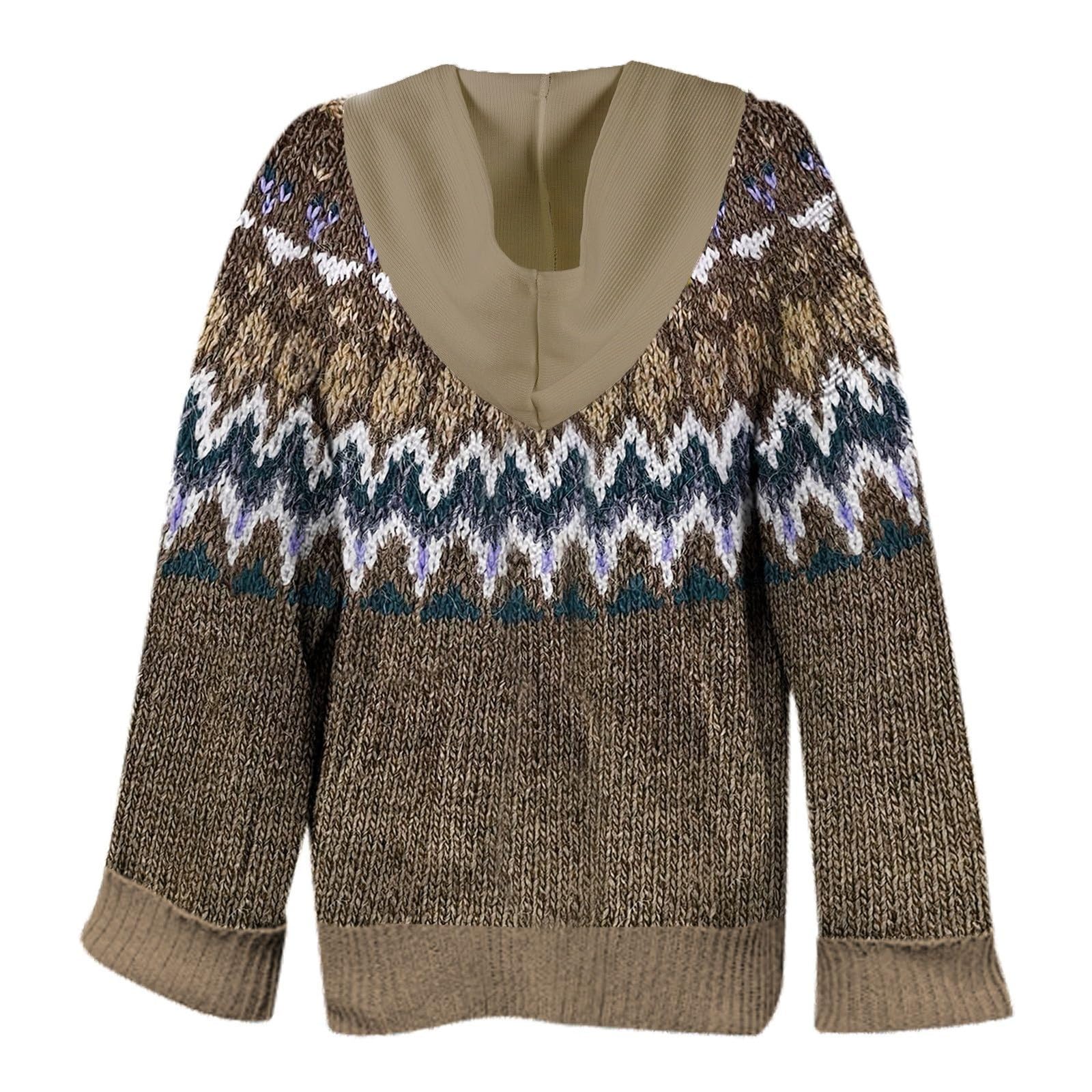 Wintermantel Damen Lang Strickjacke Dicke Mantel Winter Warm Strickmantel Elegant Grobstrickjacke Mit Knöpfen Longstrickjacke Oversize Strickjacken Mit Taschen Kapuzenjacke Langarm Winterjacke