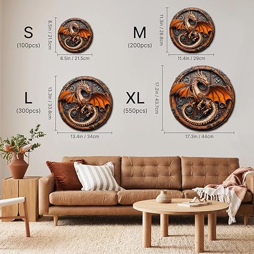 Miniatura 6 de KAAYEE Rompecabezas de madera para adultos, rompecabezas de madera de dragón mecánico con visión 3D, rompecabezas de madera avanzado de forma única,